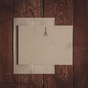 Cartões de notas planos de papelaria para guitarra (conjunto de 8 cartões e envelopes)