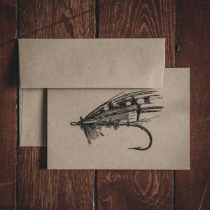 Fly Fish Briefpapier gevouwen enkele note kaart