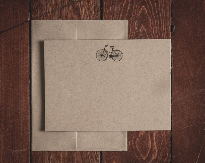 Bicycle Bike Stationery Flat Note Cards (Set of 8 cards & envelopes)