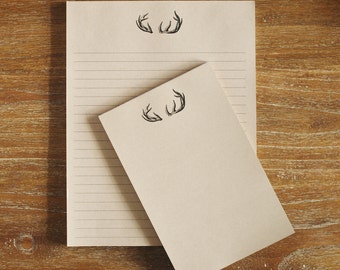 Deer Antler Stationery Notepad Coffret cadeau