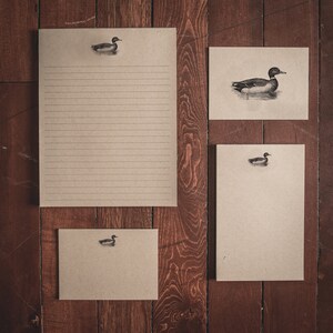 Cartes de correspondance pliées en papier canard colvert (lot de 8 cartes et enveloppes) image 3