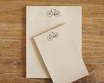Juego de regalo del Bloc de notas de la papelería de la bicicleta