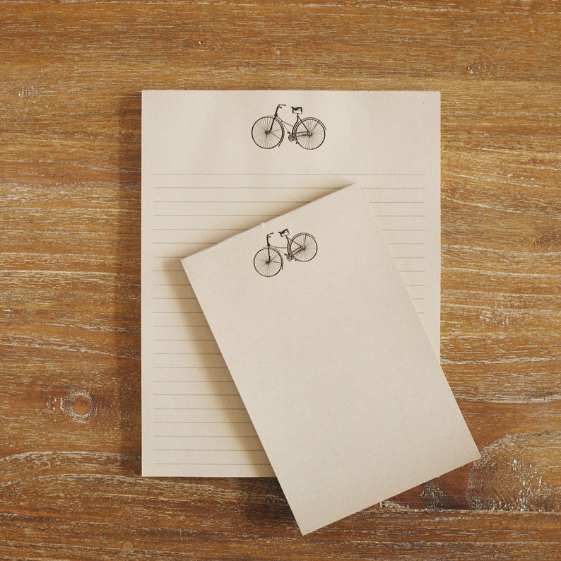 Bicycle Bike Stationery Notepad Gift Set - Etsy UK