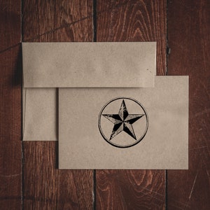 Texas Lone Star Briefpapier gefaltet Einzelnotizkarte