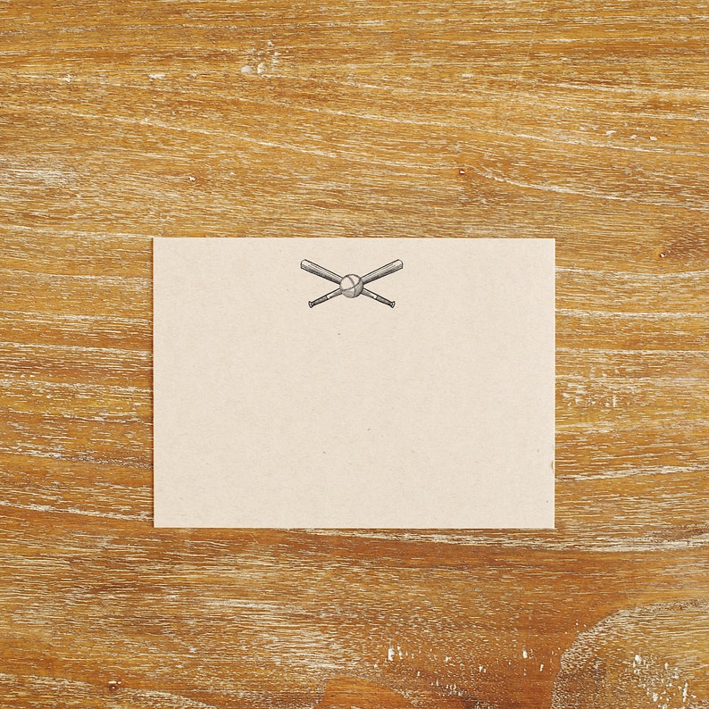 Cartes de notes plates de papeterie de baseball (ensemble de 8 cartes et enveloppes) image 3