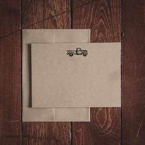 Truck Stationery Flat Note Cards (Set of 8 cards & envelopes)