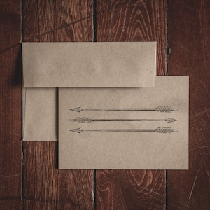 Arrows Stationery Folded Note Cards (Juego de 8 tarjetas y sobres)