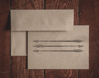 Arrows Papeterie Cartes de notes pliées (Ensemble de 8 cartes et enveloppes)
