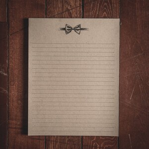Bowtie Stationery Large Lined Notepad - 8.5x11 inches