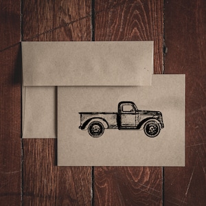 Składane kartki pocztowe z napisem Truck Stationery (zestaw 8 kartek i kopert)