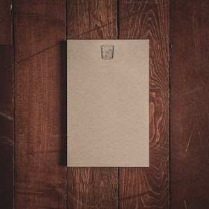 Whiskey Glass Stationery Small Notepad - 5.5x8.5 inches