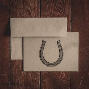 Cartes de notes pliées en fer à cheval (ensemble de 8 cartes et enveloppes) image 1