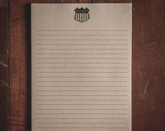 American Crest Stationery Grand bloc-notes doublé - 8,5x11 pouces
