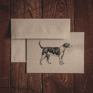 Dog Canine Briefpapier Gevouwen Notitiekaarten (Set van 8 kaarten & enveloppen)