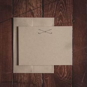Tarjetas de notas planas de papelería de golf (juego de 8 tarjetas y sobres)
