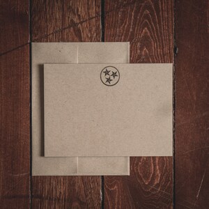 Tennessee Tri-Star Stationery Flat Note Cards (Set van 8 kaarten en enveloppen)