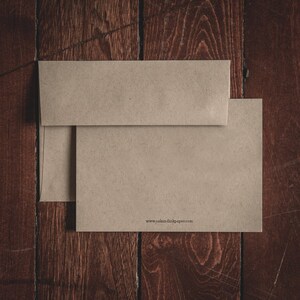 Cartes de correspondance pliées en papier canard colvert (lot de 8 cartes et enveloppes) image 2
