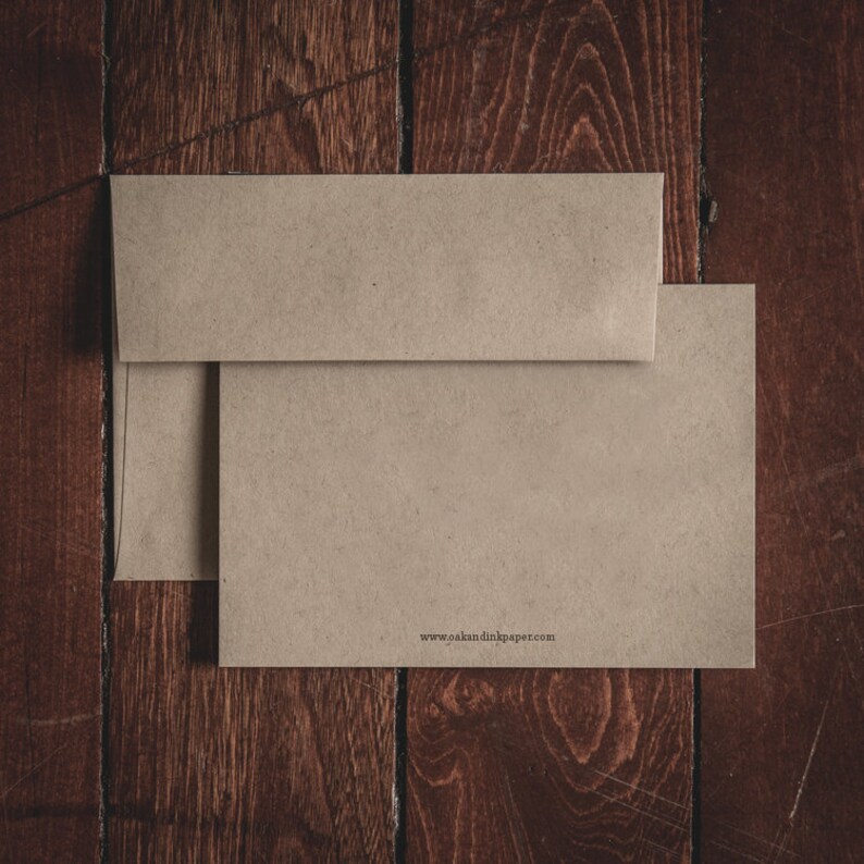 Cartes de correspondance pliées en papier canard colvert (lot de 8 cartes et enveloppes) image 2
