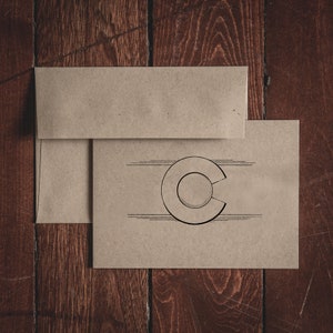 Colorado Stationery gefaltet Single Note Karte