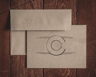 Colorado Papeterie plié single note card