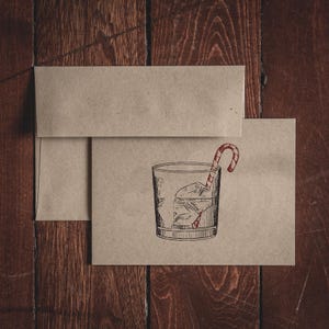 Carton de correspondance simple plié Holiday Spirits