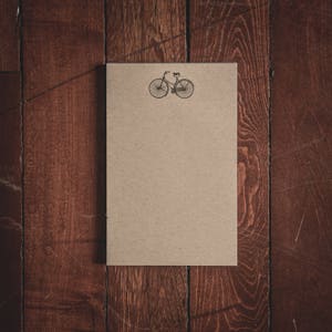 Bicycle Bike Stationery Small Notepad - 5.5x8.5 inches