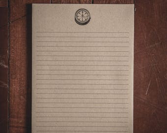 Compass Stationery Large Lined Notepad - 8.5x11 inches