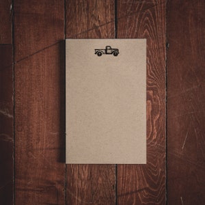 Vintage Truck Stationery Small Notepad - 5.5x8.5 inches