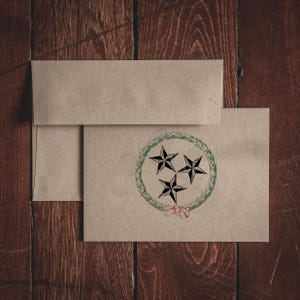 Kerst Tristar enkele gevouwen notitiekaart