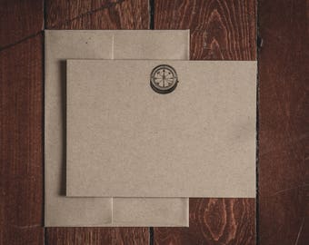 Compass Rose Flat Note Cards (Ensemble de 8 cartes et enveloppes)