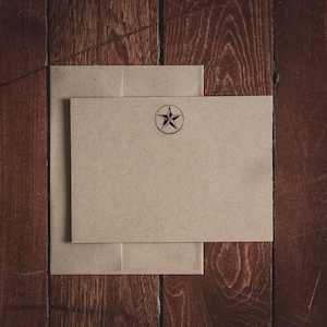Texas Lone Star Stationery Flat Note Cards (Juego de 8 tarjetas y sobres)