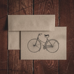 Bicycle Bike Stationery Folded Note Cards (Set of 8 cards & envelopes)