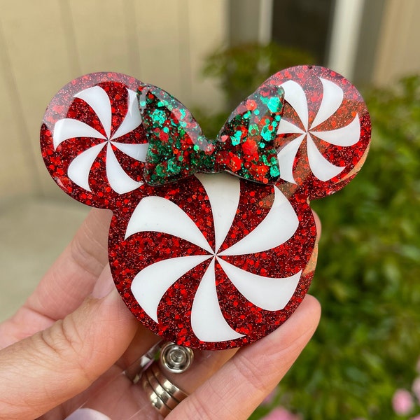 Peppermint Badge Reel/Christmas Badge Reel