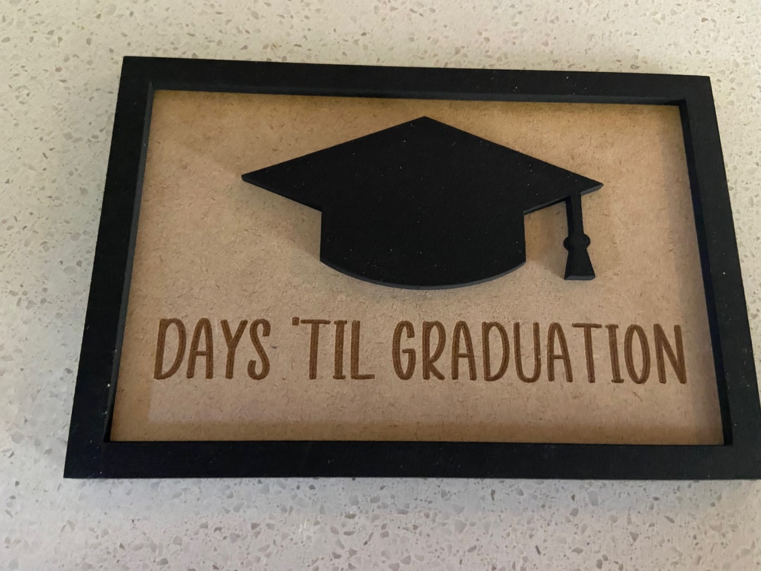 Countdown Until Graduation Chalkboard Sign Etsy