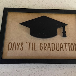 Countdown Until Graduation - Chalkboard Sign