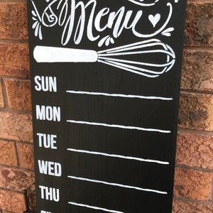CHALKBOARD/MENU Board/kitchen Chalkboard With Days of the Week - Etsy