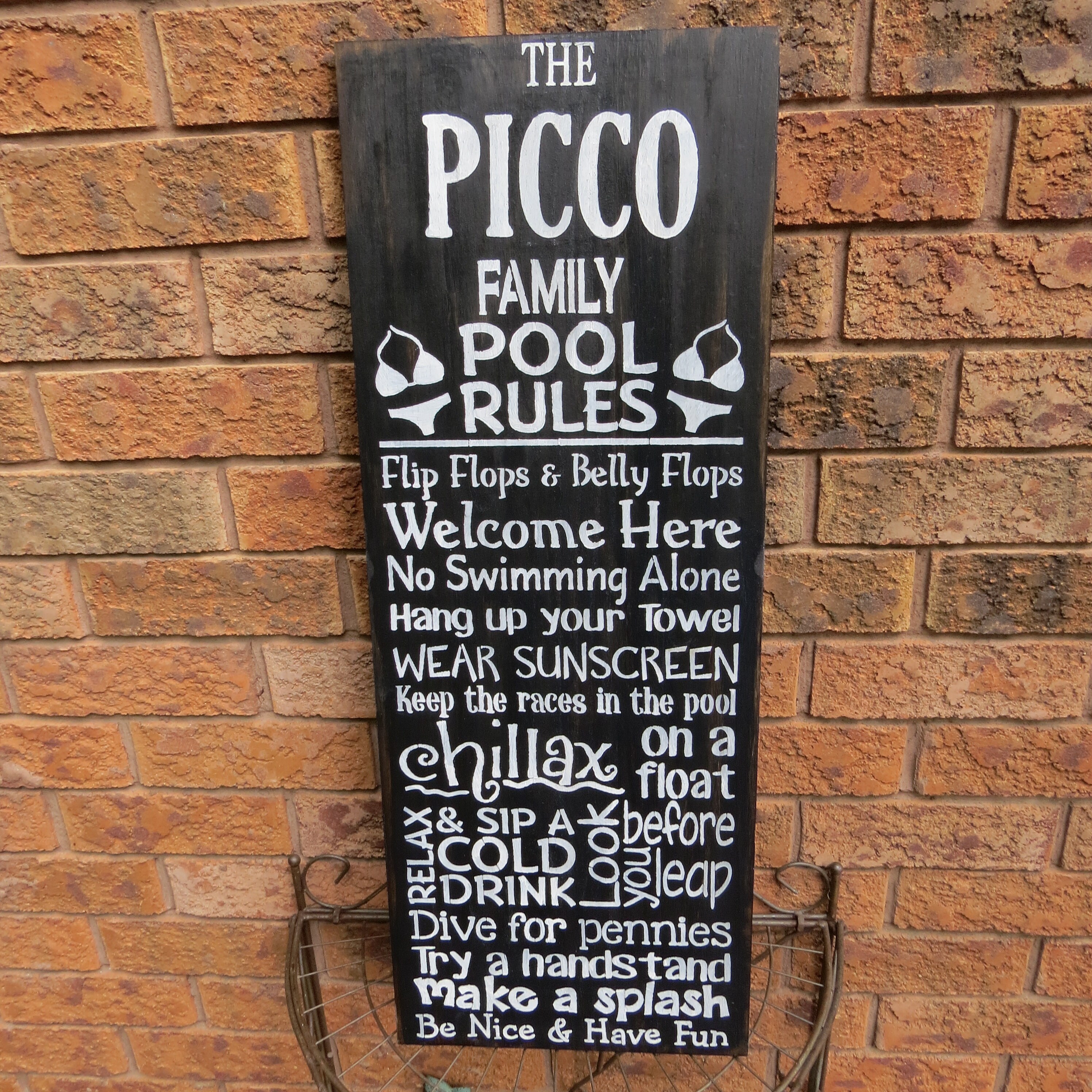 POOL RULES Sign/pool Owner Gift/outdoor Sign/pool Etsy UK