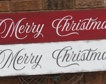 4 Ft. Long MERRY CHRISTMAS Sign/MANTLE Decor/Holiday Entrance Sign/Buffet Sign/Indoor/Outdoor