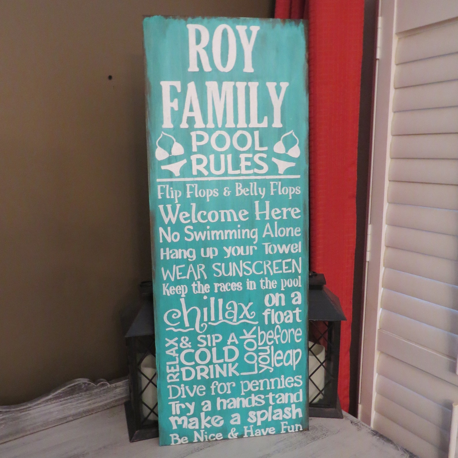 POOL RULES Sign/pool Owner Gift/outdoor Sign/pool Etsy UK