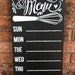 CHALKBOARD/MENU Board/kitchen Chalkboard With Days of the Week - Etsy ...