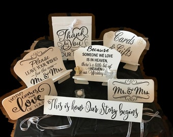 WEDDING SIGN PACKAGE/Wedding Decorations/Wedding Signs/Reception Signs/Wedding Ceremony Signs