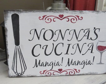 CUSTOMIZABLE KITCHEN Sign/Personalized CHRISTMAS Gift Idea/Italian/Grandma/Mom/ Kitchen First or Last Name Sign