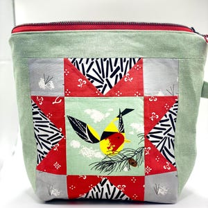 Charley Harper Winter Birds Project Bag:  Forest Tanager