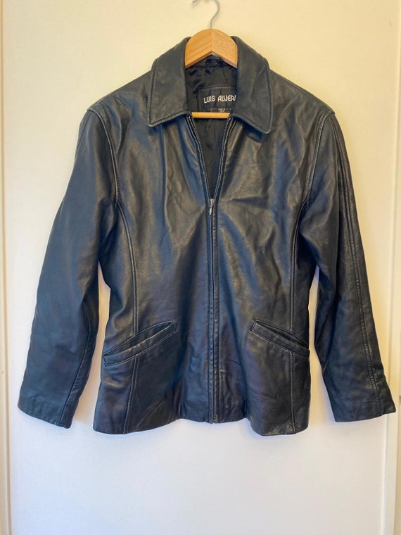 Vintage LUIS ALVEAR BLACK Leather Jacket