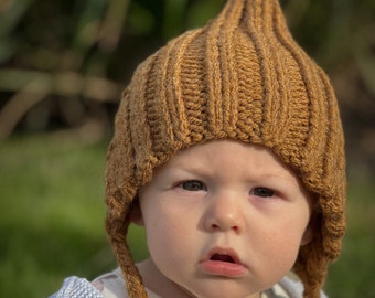 pixie knit children's gnome bonnet || THE HAWTHORN