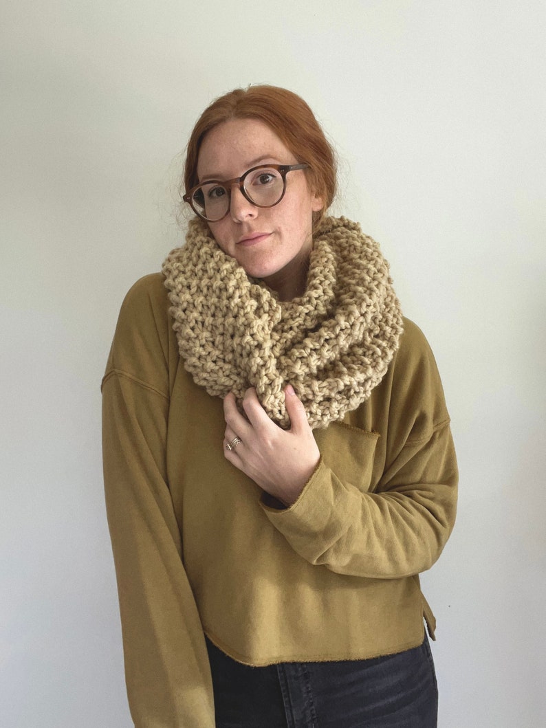 knit infinity chunky circle scarf, adult THE ENGELMANN SPRUCE image 1