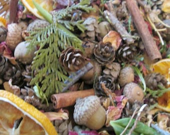 Rustic Dried Botanical Mix: Woodland Cottagecore Potpourri Bowl Filler