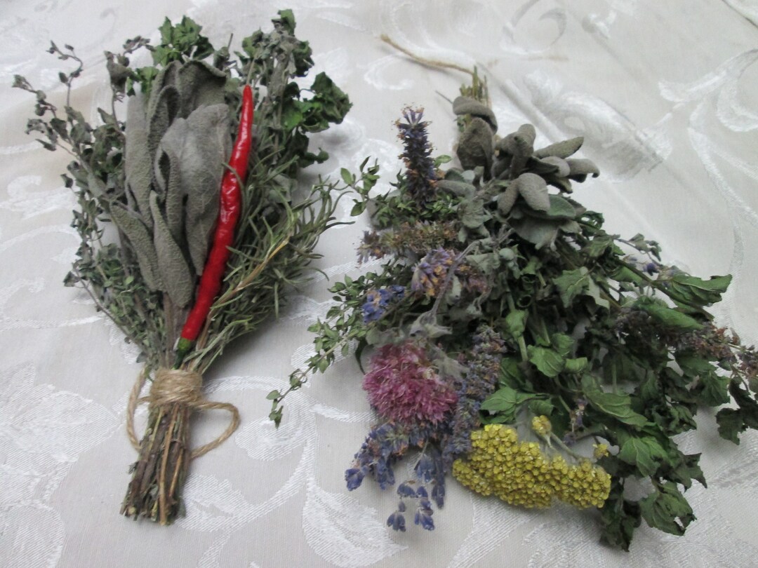 Mixed Bouquet Dried Herb and Flower Bundles Various Homegrown Herbs Etsy