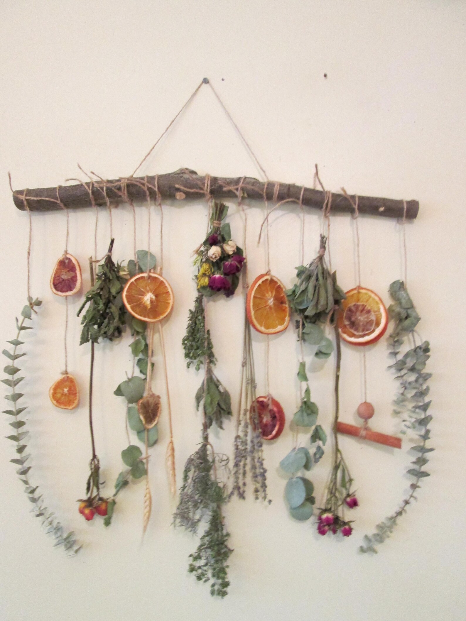 Dried Citrus Wall Hanging Dried Flowers and Herbs Rustic Decor - Etsy
