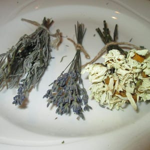 Mini Herb & Flower Bundles for Wedding Favors, Plate Settings, DIY Oils